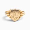 Vintage 9ct Gold Shield Ring