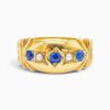 Antique/Victorian 15ct Gold Sapphire and Seed Pearl Ring