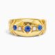 Antique/Victorian 15ct Gold Sapphire and Seed Pearl Ring
