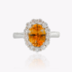Orange Sapphire Ring