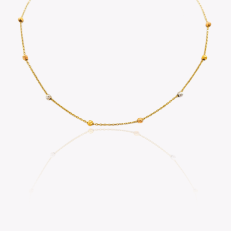 18ct Yellow Gold Bead Necklace