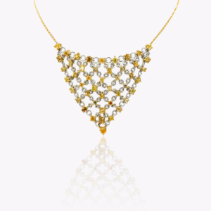 Mesh Yellow Diamond Necklace