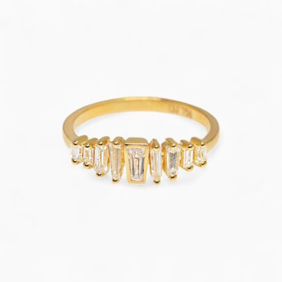Scala Baguette Nine Across Diamond Ring