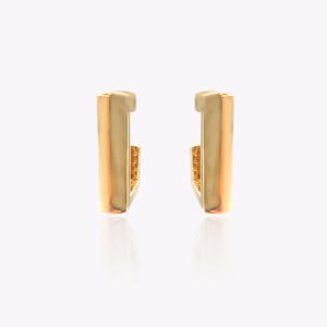 18ct Yellow Gold Rectangular Earrings