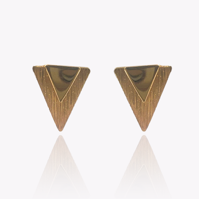 18ct Yellow Gold Triangle Diamond Studs