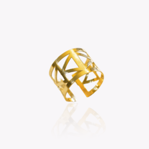 18ct Yellow Gold Triangle Motif Ring