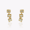 Baguette drop diamond earrings
