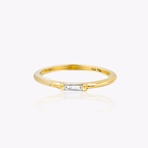 18ct Yellow Gold Baguette Diamond Ring
