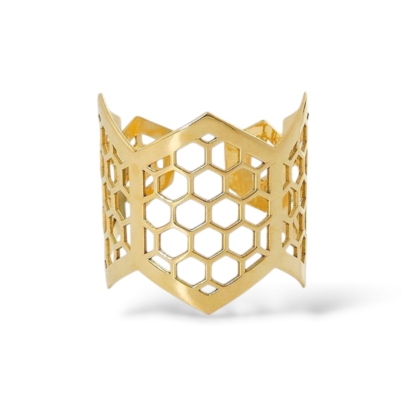 18ct Yellow Gold Hexagonal Motif Ring