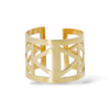 18ct Yellow Gold Triangle Motif Cuff Ring