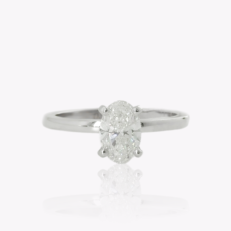 Oval Diamond Solitaire