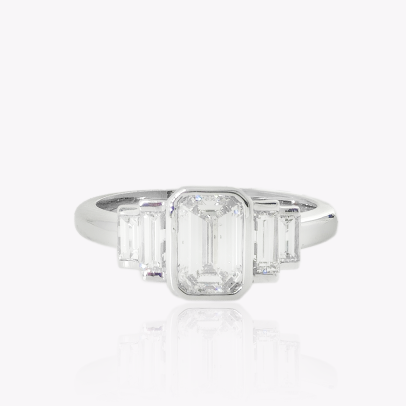 Emerald Cut Diamond Ring