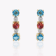 Tourmaline and diamond earrings