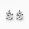 18 karat white gold 0.70ct each diamond studs