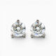 18 karat white gold 1.0ct pair of diamond studs