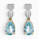 Aquamarine and diamond drop earrings