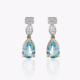 Aquamarine and diamond drop earrings