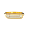 18ct Yellow Gold Long Baguette and Half Moon Diamond Ring