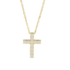 Luz Medium Diamond Cross Yellow Gold