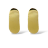 18ct Yellow Gold Curved Plain Shine Earrings