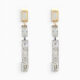Baguette, Princess and Round Brilliant cut diamond drop earrings