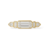 Emerald Cut Diamond Ring Long Geometric