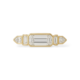 Emerald Cut Diamond Ring Long Geometric