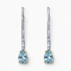 18ct Yellow and White Gold Aquamarine and Diamond Earrings