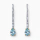 18ct Yellow and White Gold Aquamarine and Diamond Earrings