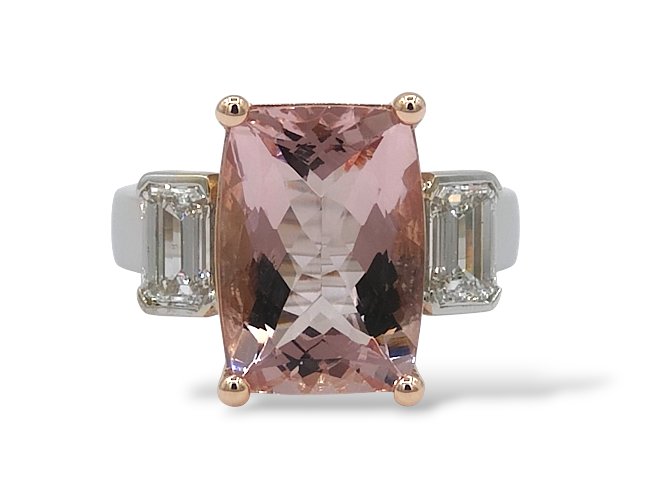 Pink Morganite & Diamond Ring