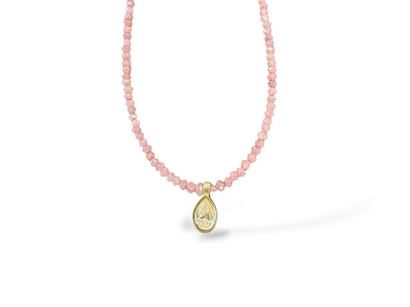 Pink Diamond Necklace Strand