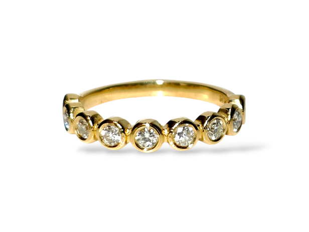 18ct Yellow Gold Bezel Set Diamond Eternity Ring or Wedding Band