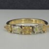 18K Yellow & White Gold Five Across Diamond Ring