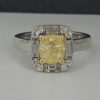 18K White & Yellow Gold 1.80ct Yellow Diamond Ring