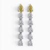 18ct White & Yellow Gold Yellow & White Diamond Drop Earrings