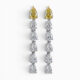 18ct White & Yellow Gold Yellow & White Diamond Drop Earrings