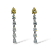 18ct White & Yellow Gold Yellow & White Diamond Drop Earrings