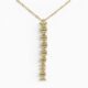 One 18 karat yellow gold yellow diamond pendant and diamond cut trace chain.