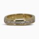 One 18 karat yellow gold channel set baguette diamond ring.
