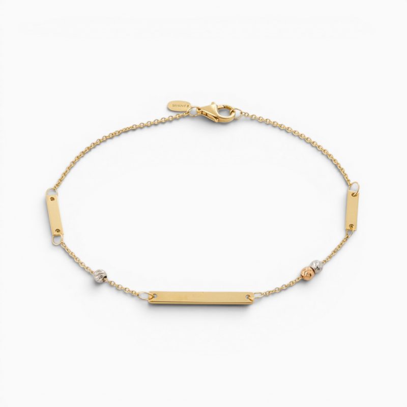 18ct Yellow Gold Bar Link Bracelet